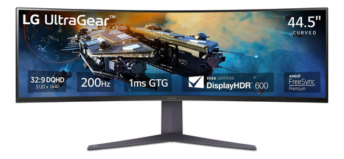 LG 45gr65dc-b 45 Ultragear Qhd 1ms 200hz Monitor Curvo P.