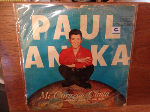 Paul Anka Mi Corazón Canta Disco Simple Vinilo E