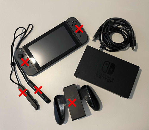 Nintendo Switch Clásica Con Accesorios Sin Joysticks.