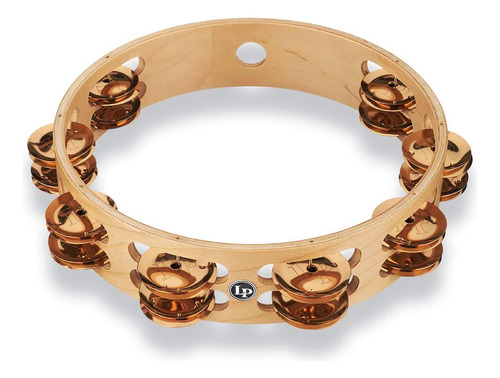 Latin Percussion Pro 10 Panderetas, Bronce, Doble Fila (lp3.