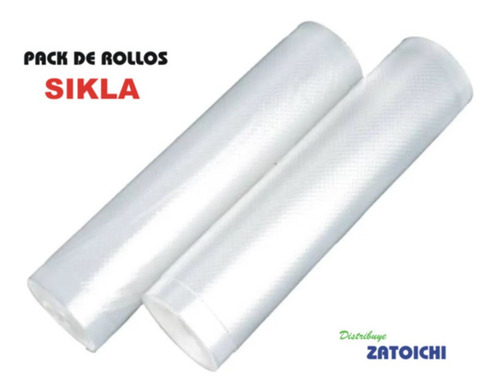 Pack Repuesto 2 Rollos De Bolsas Envasadora Al Vacío Sikla