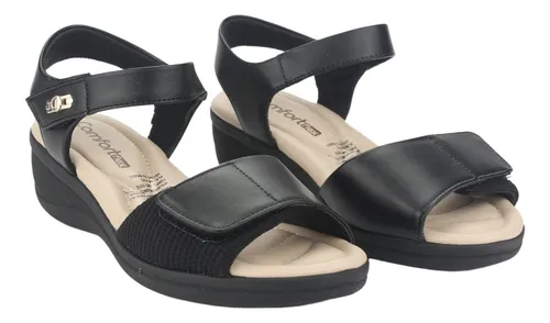 Sandalia Comfortflex Mujer 2388403 Negro Casual