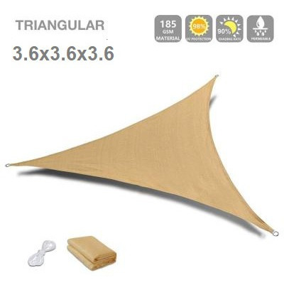 Imagen 3 de 10 de Lona Toldo Vela Triangular Filtro Uv Calidad 2.5x2.5x2.5