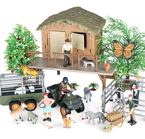 Para . Mini Figuras De Animales De Granja, Juego De
