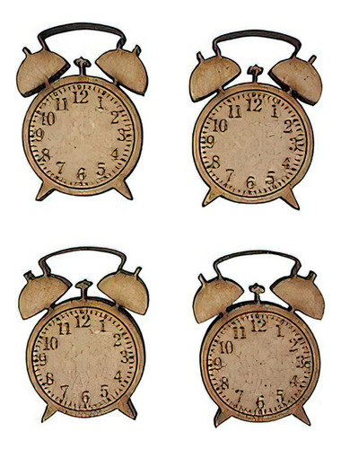 Formitas Formas Madera Mdf Reloj Despertador Vintage X10