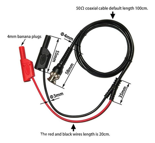 Bnc Q9 To Banana Plug Test Probe Cable