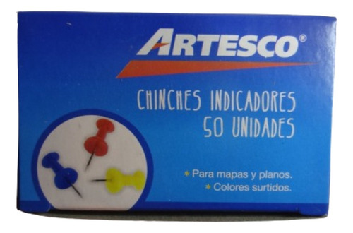 Chinches Indicadores Artesco ( 50 Unidades ) X 03 Cajas