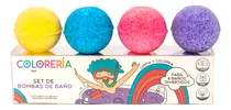 Comprar Set X4 Bombas De Baño Efervescentes Espuma Infantil Colores