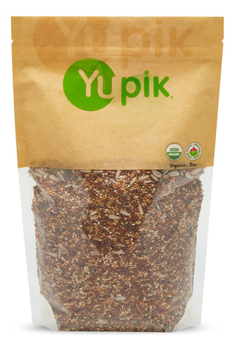 Yupik Organic Super 6 Seeds Mix, 2.2 Libras, Sin Omg, Vegano