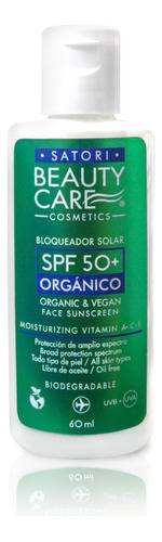 Bloqueador Solar Facial Spf50+ Orgánico Biodegradable 60ml