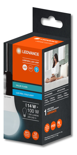Imagen 7 de 10 de Lámpara Foco Led Osram Pack X 20 7w + 14w Luzfría