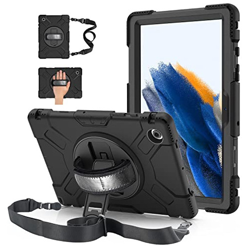 Funda Para Galaxy Tab A8 10.5 Pulgada 2022 Negro Uso Rudo-02