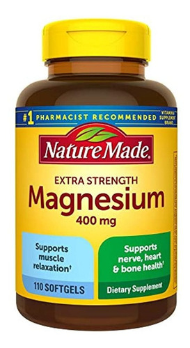 Óxido De Magnesio Extra Fuerte Nature Made 400 Mg, Suplement