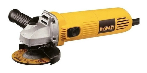 Esmeriladora angular DeWalt DWE4010K color amarillo 750 W 220 V + accesorio