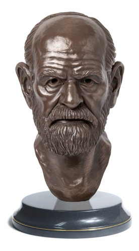 Escultura Busto Freud Bronze Psicologia Psicanálise Presente