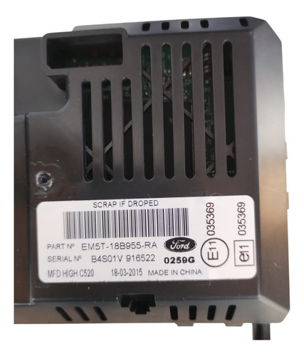 Pantalla Display Ford Focus Escape Ecosport 2013/ Original