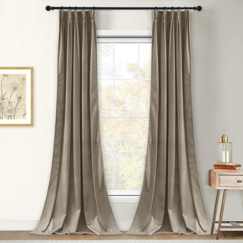 Stangh Cortinas De Terciopelo Beige Camello De 108 Pulgadas 