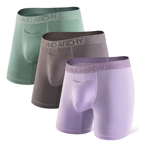 David Archy Men A Los Hombres Boxer Briefs 3 Paquete