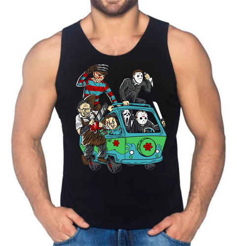 Camiseta Esqueleto Friends Terror Manga Sisa