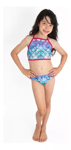 Biquíni Infantil Completo Sereia Moda Praia Piscina - Pronta