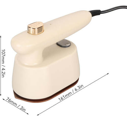 Plancha Portátil A Vapor Mini Plancha De Vapor Portátil Mano Beige