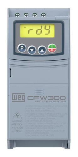 Inversor De Frequência Weg Cfw300 0,5cv 2,6a 220v Monofásico