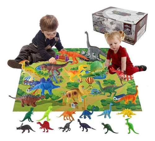 24 Dinosaurios Figura +1 Mapa Juguetes Niños Regalo