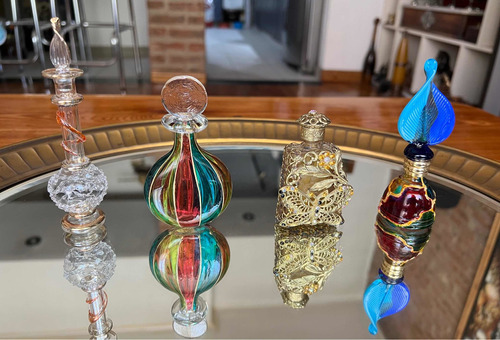 4 Perfumeros En Cristal Italianos.coleccionables.