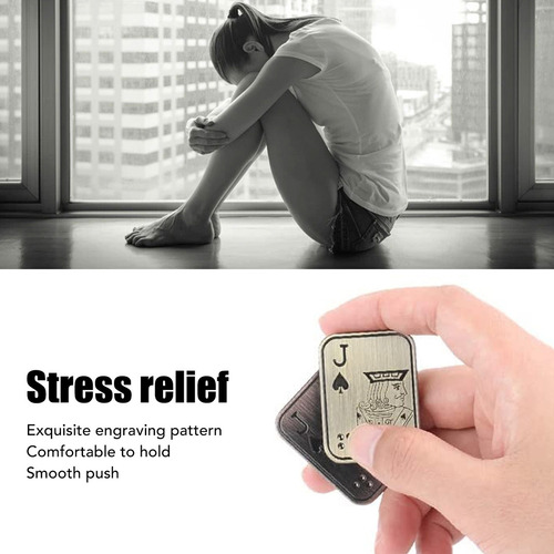 Juguete Deslizante Metálico Adhd Push Slider Para Adultos, E