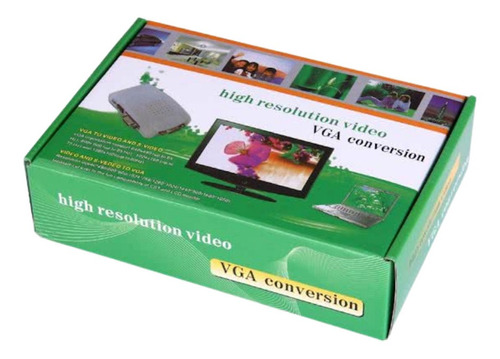 Adaptador Convertidor Rca Tv S-video A Vga Con Cables 
