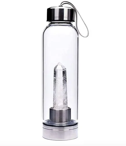 Termo Botella De Agua Con Cristales De Cuarzo