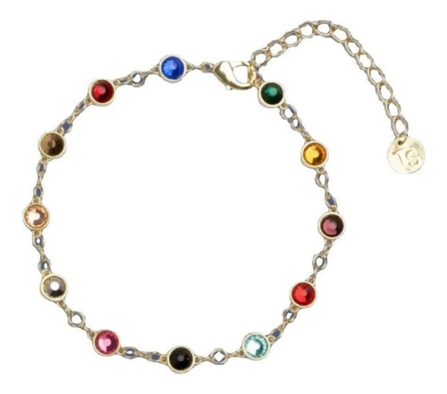 Pulsera Con Diamantes De Colores