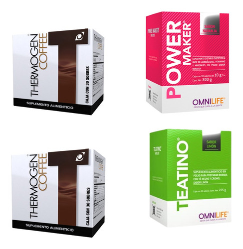 Thermogen Pack X 4 Unidades Limon, Cafe Y Power Maker