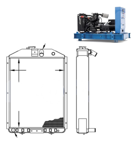 Radiador Grupo Electrógeno Mwm D229-ec-6 Turbo 141hp 104kva