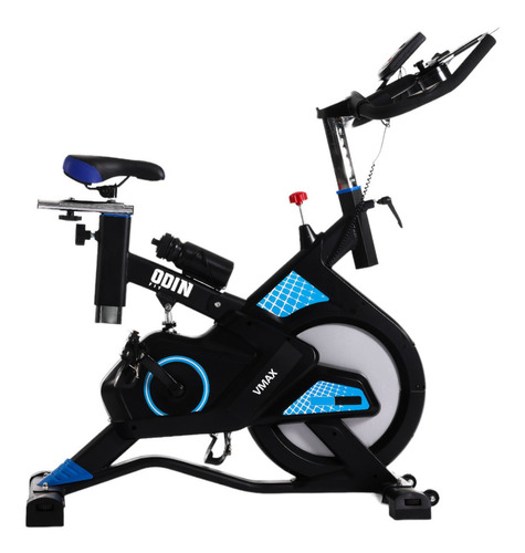 Bicicleta Ergométrica Spinning Mecanica 13kg Vmax Odin Fit Cor Preta e Azul