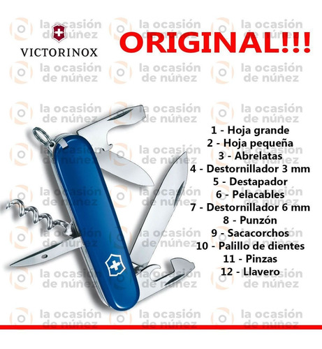 Imagen 2 de 7 de Victorinox Spartan Suiza Cortaplumas 12 Usos + Regalo Funda