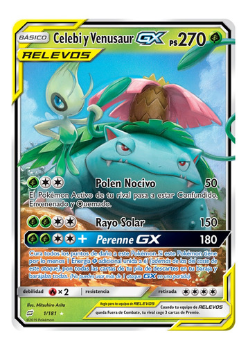 Cartas Pokemon Celebi & Venusaur Gx Tag Español Chacarita 