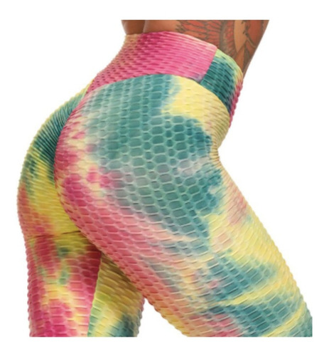  Leggins Malla Spandex Push Up Mujer Colores Ideal Deporte 