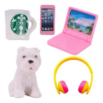 Comprar Set 5 Artículos Para Muñeca Barbie O Casa De Muñecas