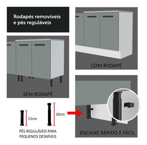 Isla Cocina Con Encimera Y Mostrador Madesa Agata 120cm Mg 1 Color Blanco/Gris