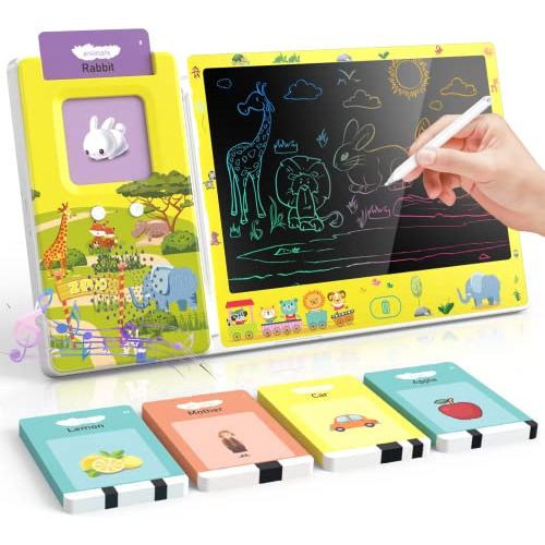 Trushome Talking Flash Cards & Writing Tablet 2-in-1, Kids T