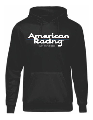Buzo Fierro American Racing Algodon  Estampa De Frente