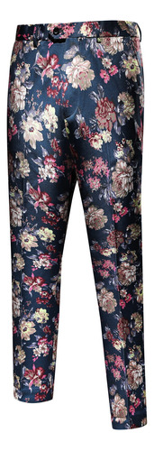 Pantalones De Traje Floral Para Hombre, Pantalones De Fiesta