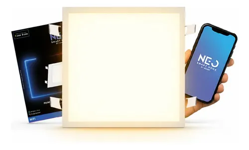 Painel Led Plafon Smart Embutir Inteligente Wifi 24w 2700k A 6500k 29,5cm Quadrado Branco Cod:290128075 Avant Neo