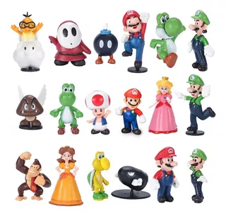 Figuras Mario Bros Luigi Bowser Juguetes De Coleccion 18 Pcs