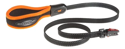 Correa Mosquetón Automático Ferplast Ergofluo Matic G15/120 Color Naranja