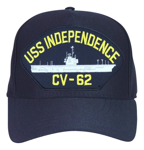 Gorra De Béisbol Uss Independence Cv-62. Azul Marino. Hecho 