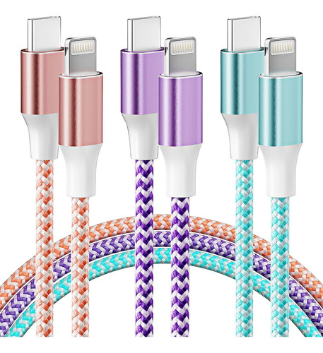 Cable Usb C A Lightning Con Certificación Mfi De Apple, Paqu