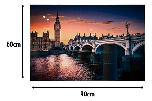Cuadro Decorativo Big Ben Grande Moderno De Interior