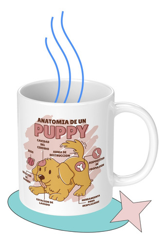 Taza Tazon Mug Anatomia De Un Perro Puppy